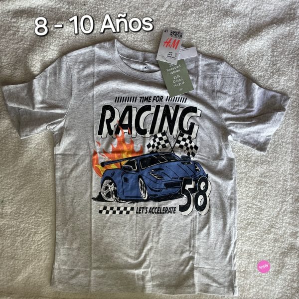 Playera gris racing