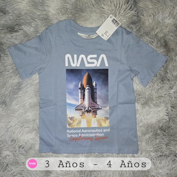 Playera nasa azul