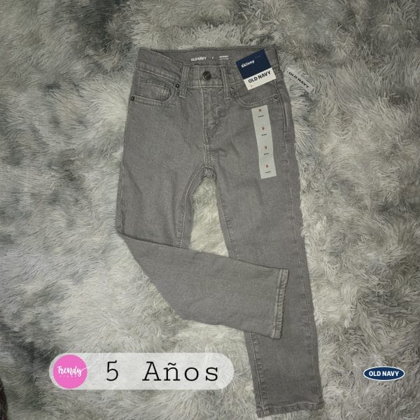 Pantalon mezclilla gris niño